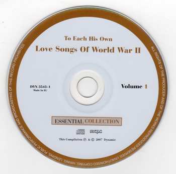 3CD Various: To Each His Own - Love Songs Of World War II