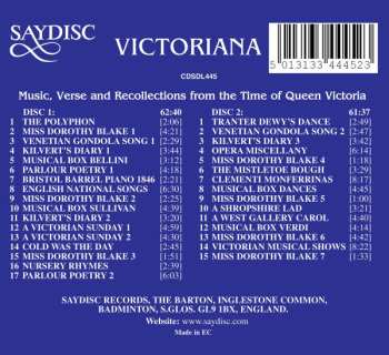 2CD Various: Victoriana: Music, Verse, And Recollections From The Time Of Queen Victoria