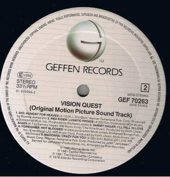 LP Various: Vision Quest (Original Motion Picture Sound Track)