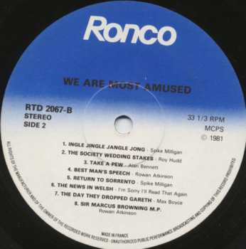 2LP Various: We Are Most Amused: The Very Best Of British Comedy