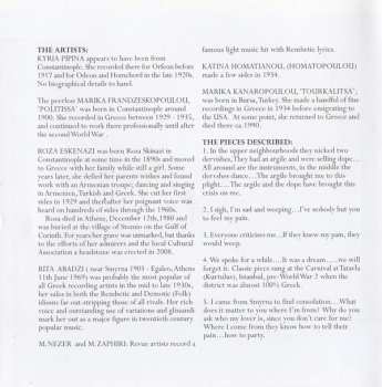 4CD Various: Women Of Rembetika