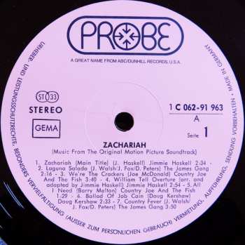 LP Various: Zachariah (Music From The Original Motion Picture Soundtrack)