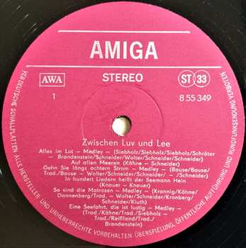 LP Various: Zwischen Luv Und Lee (Lieder Aus Der Rostocker Hafenbar)