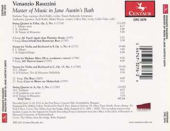 CD Venanzio Rauzzini: Master Of Music In Jane Austin's Bath