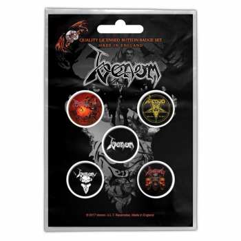 Merch Venom: Súprava Odznakov Black Metal 