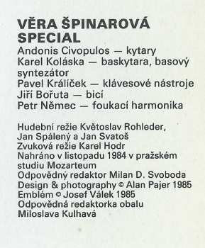 LP Věra Špinarová: 85