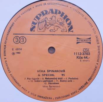 LP Věra Špinarová: 85