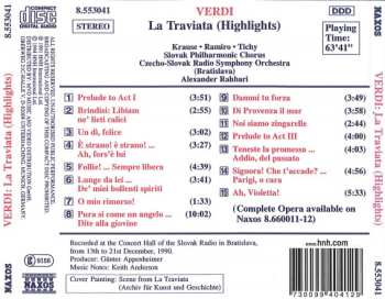 CD Giuseppe Verdi: La Traviata (Highlights)