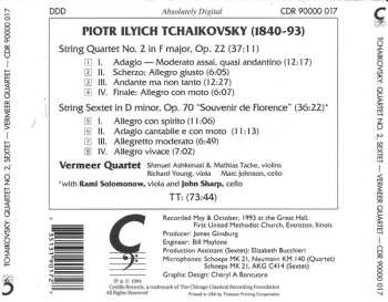 CD Pyotr Ilyich Tchaikovsky: Quartet No. 2 In F, Sextet In D Minor
