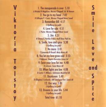 CD Viktoria Tolstoy: Smile Love And Spice