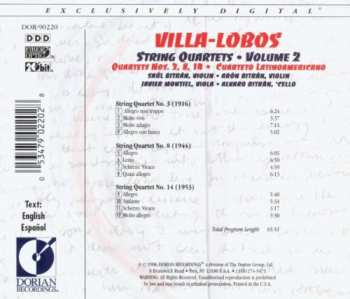 CD Heitor Villa-Lobos: String Quartets, Volume 2