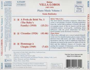 CD Heitor Villa-Lobos: Piano Music Vol. 1 (A Prole Do Bebê No. 1 / Cirandas • Hommage À Chopin)