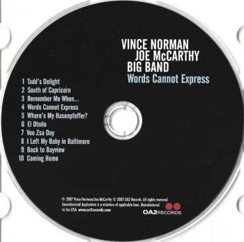 CD Vince Norman Joe McCarthy Big Band: Words Cannot Express