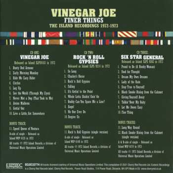 3CD/Box Set Vinegar Joe: Finer Things (The Island Recordings 1972-1973)