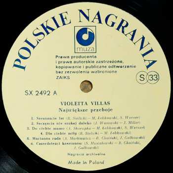 LP Violetta Villas: Największe Przeboje