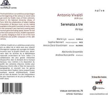 CD Antonio Vivaldi: Serenata a Tre, RV 690