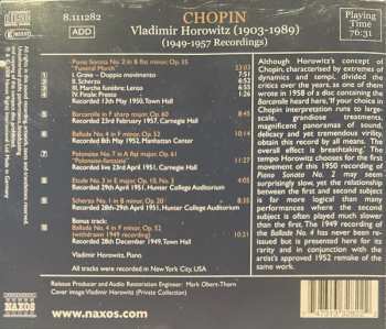 CD Frédéric Chopin: Piano Sonata No. 2 / Ballade No. 4 (1949 And 1952 Recordings)