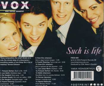 CD Vokalkvartetten Vox: Such Is Life