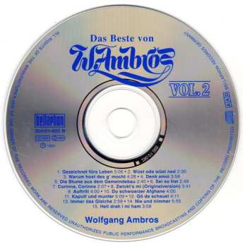 CD Wolfgang Ambros: Das Beste Von Wolfgang Ambros Vol. 2
