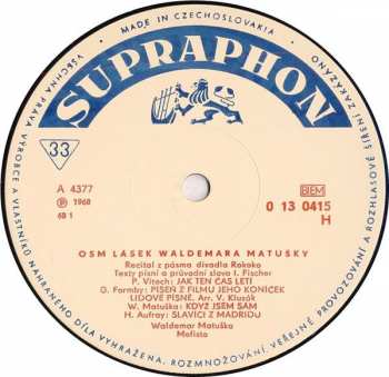 LP Waldemar Matuška: 8 Lásek Waldemara Matušky