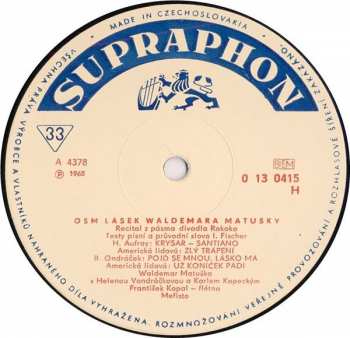 LP Waldemar Matuška: 8 Lásek Waldemara Matušky