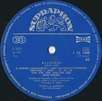 LP Waldemar Matuška: Lidové Písně