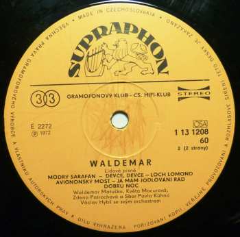 LP Waldemar Matuška: Lidové Písně