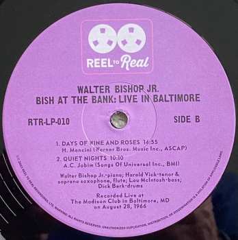 2LP Walter Bishop, Jr.: Bish At The Bank: Live In Baltimore DLX | LTD | NUM
