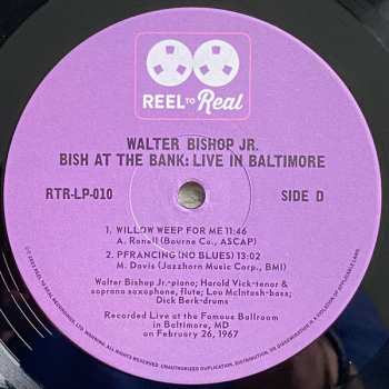 2LP Walter Bishop, Jr.: Bish At The Bank: Live In Baltimore DLX | LTD | NUM