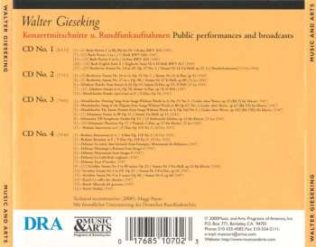 4CD/Box Set Walter Gieseking: Konzertmitschnitte U. Rundfunkaufnahmen / Public Performances And Broadcasts (From The Collection Of Deutsches Rundfunkarchiv)