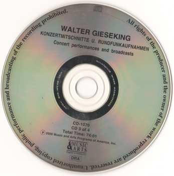 4CD/Box Set Walter Gieseking: Konzertmitschnitte U. Rundfunkaufnahmen / Public Performances And Broadcasts (From The Collection Of Deutsches Rundfunkarchiv)