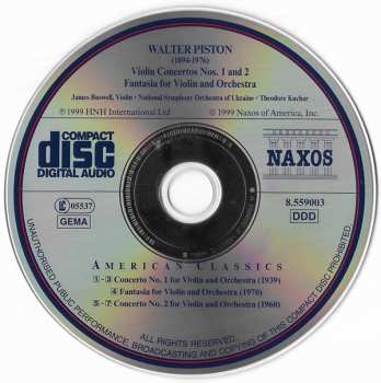 CD National Symphony Orchestra Of Ukraine: Violin Concertos Nos. 1 And 2 • Fantasia For Violin And Orchestra