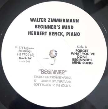 LP Walter Zimmermann: Beginners Mind