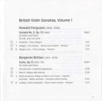 CD Sir William Walton: British Violin Sonatas Volume One