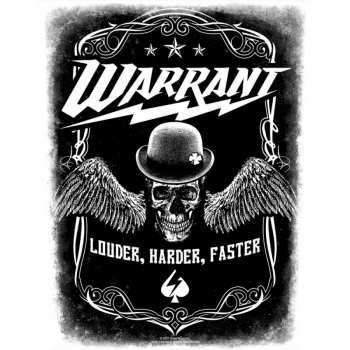 Merch Warrant: Nášivka na chrbát Louder Harder Faster