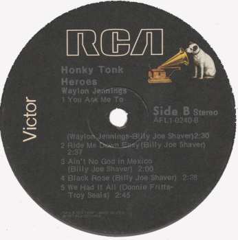 LP Waylon Jennings: Honky Tonk Heroes