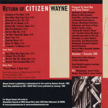 CD Wayne Kramer: Return Of Citizen Wayne