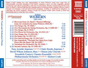 CD Philharmonia Orchestra: Vocal And Orchestral Works (Ricercata • Five Pieces • Five Sacred Songs • Variations)