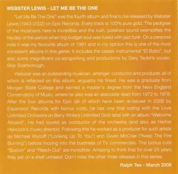 CD Webster Lewis: Let Me Be The One