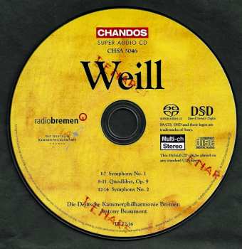 SACD Deutsche Kammerphilharmonie Bremen: Symphony No. 1 / Quodlibet / Symphony No. 2
