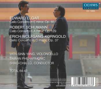 CD Wen-Sinn Yang: Cello Concertos By Elgar, Schumann, And Korngold