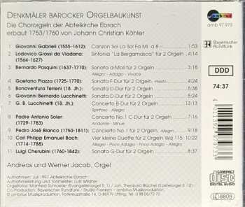CD Werner Jacob: Denkmäler Barocker Orgelbaukunst - Die Chororgeln Der Abteikirche Ebrach