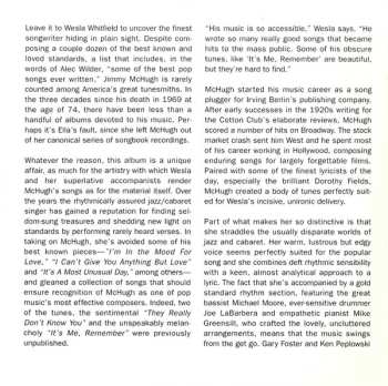 CD Wesla Whitfield: Let's Get Lost (The Songs Of Jimmy McHugh)