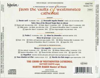 CD Westminster Cathedral Choir: A Procession Of Chant & Polyphony From The Vaults Of Westminster Cathedral