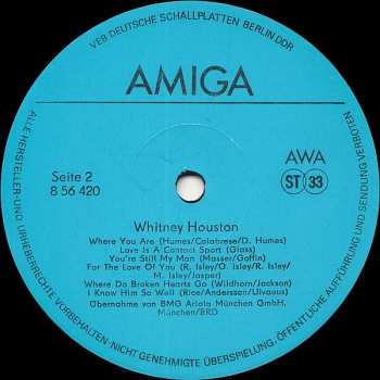 LP Whitney Houston: Whitney