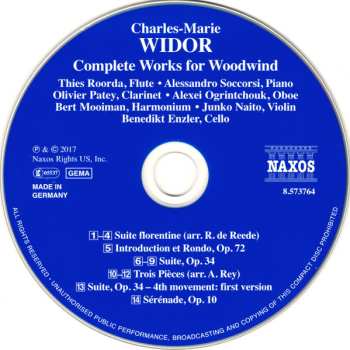 CD Charles-Marie Widor: Suite Florentine: Complete Works For Woodwind