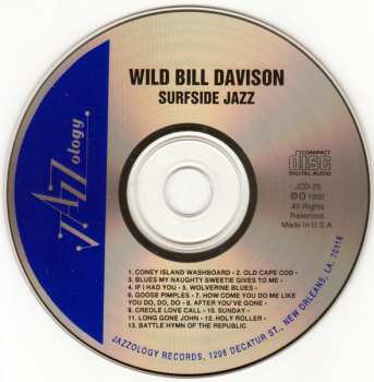 CD Wild Bill Davison: Surfside Jazz