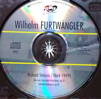 CD Berliner Philharmoniker: Strauss: Don Juan, Tone Poem After Lenau, Op.20. Simfonia Domestica, Op.53