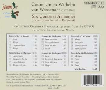 CD Unico Wilhelm Van Wassenaer: 6 Concerti Armonici
