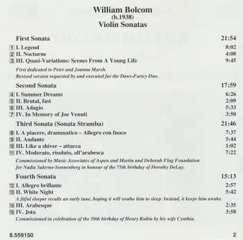 CD William Bolcom: Violin Sonatas